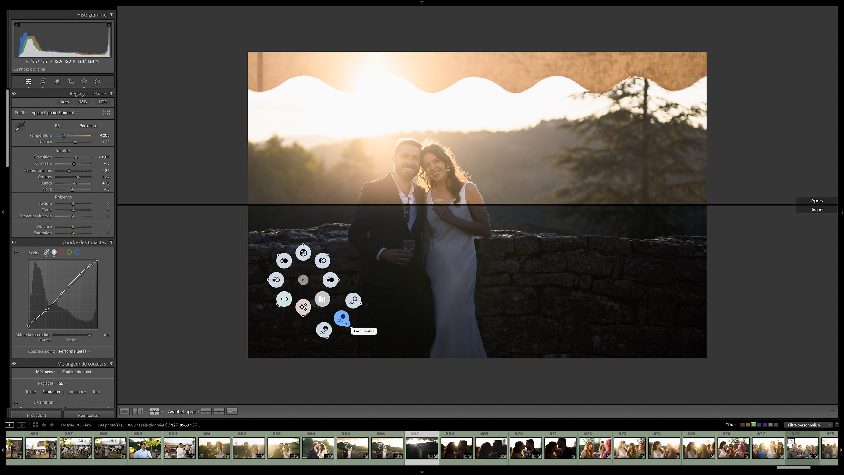 Lightroom, traitement